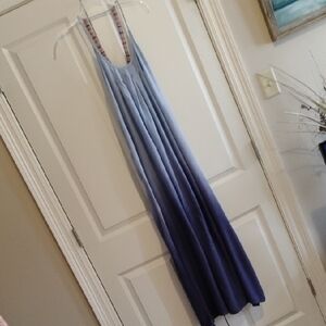 Elegant Blue Ombre Maxi Dress
